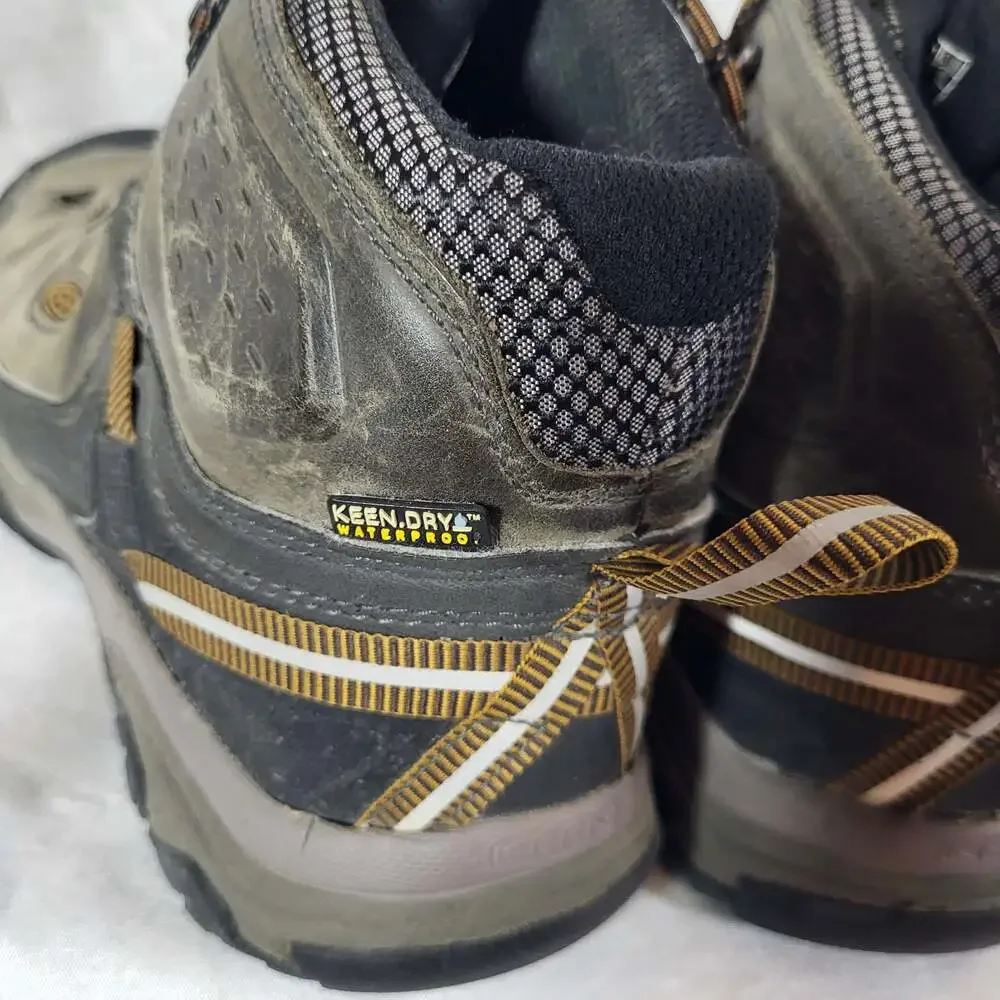 Keen Targhee III Waterproof Mid Hiking Boots Brown Gray Men's, size 9
